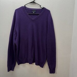 Club Room Quiet Luxury 2 Ply Cashmere Sweater Mens L Preppy Old Money Academia